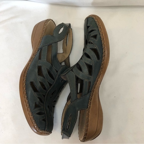 Remonte Dorndorf Slip On Leather Navy Sandals Size 38 (7-7.5) - Picture 6 of 11